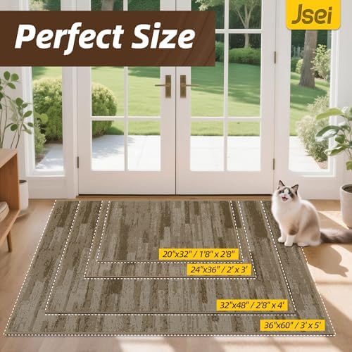 JSEI Dirt Trapper Door Mat 36"x60", Non-Slip Doormat - Image 2