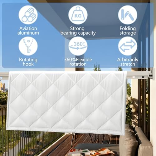 Clothes Drying Rack Wall Mounted, 3-Fold Space-Saving Drying Rack Clothing - Image 3