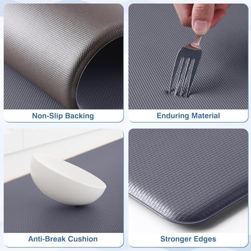 StepRite Kitchen Mats for Floor, 2-Piece Anti-Fatigue Kitchen Rugs - Image 2