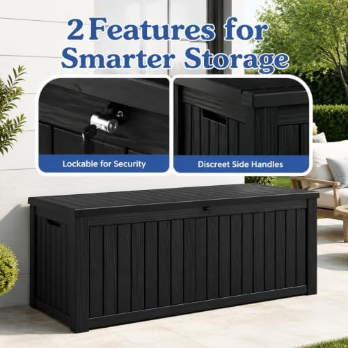 Outdoor Storage Box, Resin Deck Boxes Indoor and outdoor, Waterproof Storage - Image 3