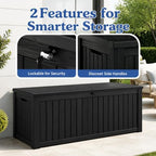 Outdoor Storage Box, Resin Deck Boxes Indoor and outdoor, Waterproof Storage - Image 3