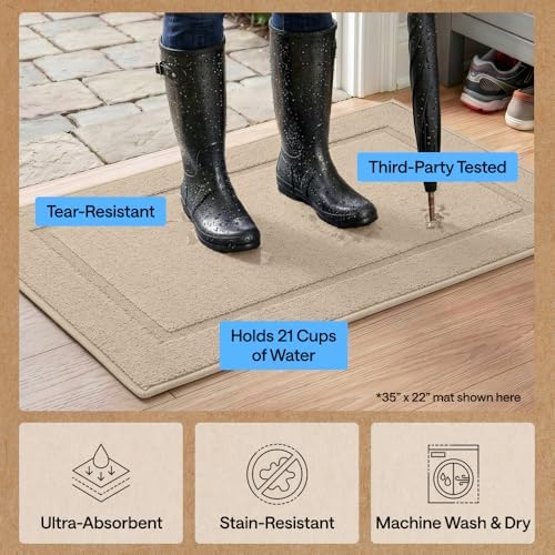 GORILLA GRIP Indoor Door Mat, Rubber Backing Entry Rug 72x24 - Image 5