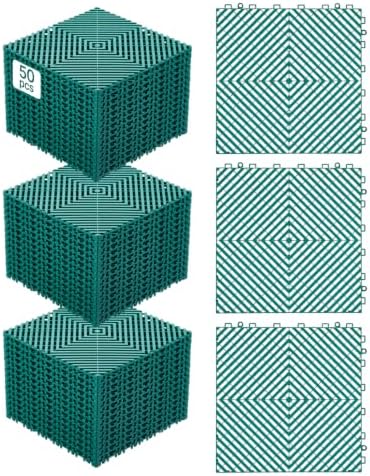 VEVOR Interlocking Drainage Mat, 12” x 12” Splicing Drainage Mats, Non-Slip PP by VEVOR