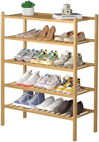 ROMGUAR CRAFT 5 Tier Bamboo Shoe Rack by ROMGUAR+CRAFT