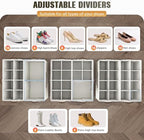 2 Pack Shoe Organizer for Closet, Foldable Shoe Storage - Image 3