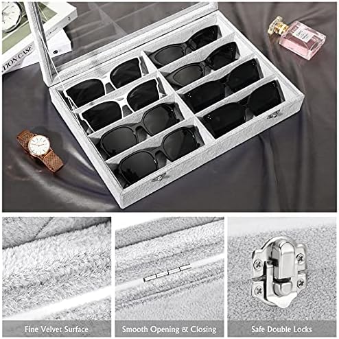 Emibele Glasses Organizer Jewelry Tray, 8 Grids - Image 5