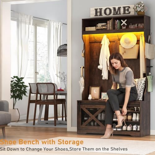 chartustriable 75''H LED Farmhouse Hall Tree - Image 6