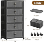 SAILUN 635Qt Large Stackable Storage Bins, Storage Cabinet - Image 2