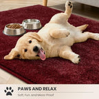 PURRUGS Hallway Runner Rug, Burgundy Red - Image 3