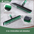 Eyliden Scrub Brush with Squeegee, Floor Deck Tile Bath Cleaning Scrubber - Image 2