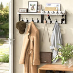 35'' White Coat Rack Wall Mount - Image 2