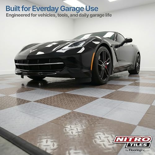 Nitro Tiles by FlooringInc 12" x 12" Interlocking Garage Floor Tiles, Diamond - Image 2