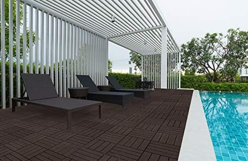 ASTEROUTDOOR Interlocking Deck Tiles Plastic Waterproof Outdoor Flooring 12" x - Image 2