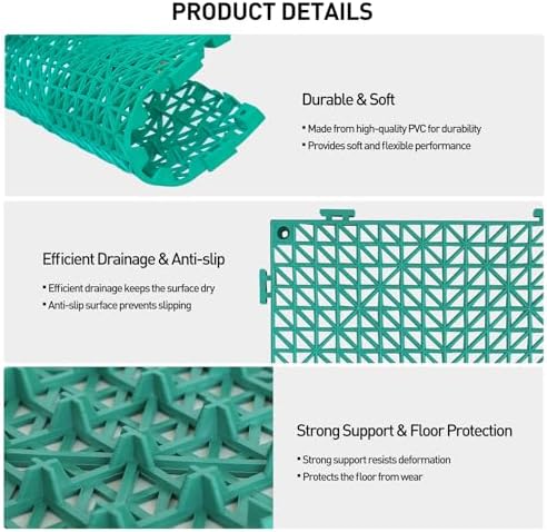 MAXWAVE 18 Pack 12" x 12" Modular Interlocking Floor Mats, Soft PVC Non-Slip - Image 3