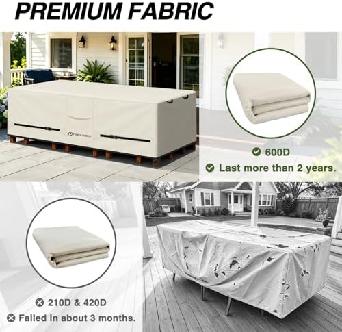 Porch Shield Waterproof Rectangular Patio Table Cover 108 x 70 inch - Image 5