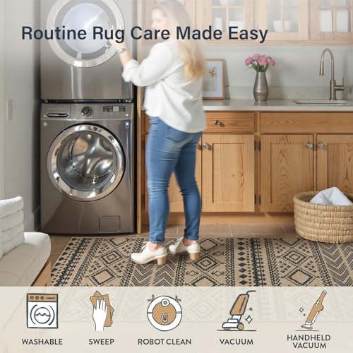 Lahome Boho Washable Easy Jute Runner Rug, 2x8 Kitchen Runner Rug Non Slip - Image 5