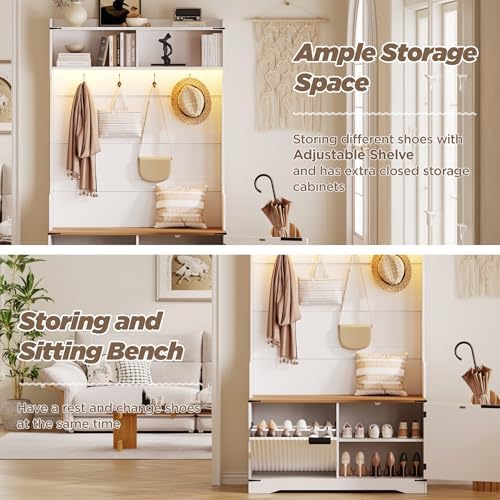 Maupvit 5-in-1 Entryway Hall Tree - Image 4