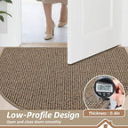 BEQHAUSE Dirt Trapper Door Mat Indoor 2 PCS Half Circle, 17x30 in - Image 7