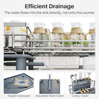 Expandable Dish Drying Rack for Kitchen Counter, Stainless Steel - Image 5