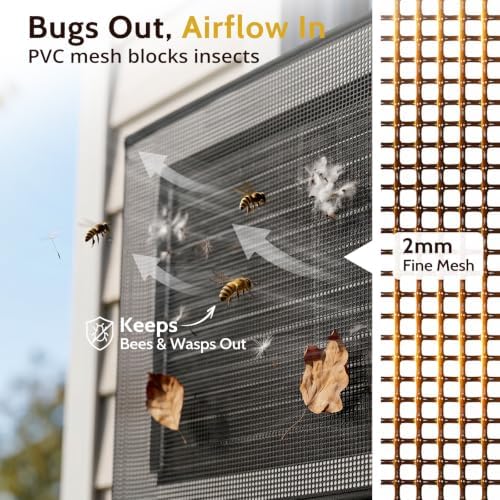 COSFLY Mesh Window AC Covers for Outside, All-Season 21.5"W x 16"D x 15"H - Image 4