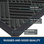 Smiry Front Door Mat Outside Entrance, Natural Rubber Doormat, 59x20 Inch - Image 4