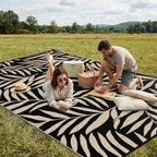 Smiry Outdoor Rug 6x9 ft Waterproof Reversible Leaf Mat - Image 4