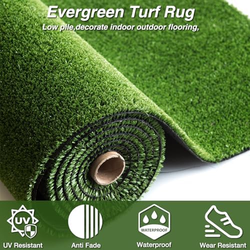 XLX TURF Outdoor Artificial Grass Rug 5FT X 7FT, Extra Large Pets Grass Pad - Image 3