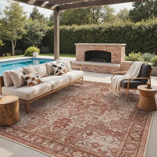 GENIMO Indoor Outdoor Rug, Washable by GENIMO