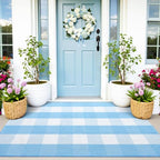 OLANLY Fall Door Mat, Buffalo Plaid Rug - Image 3