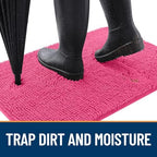 OLANLY Dog Door Mat for Muddy Paws 36x24, Super Absorbent Chenille Mud Mat - Image 2