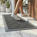 Long Front Door Mat for Outside Entrance 35.5"x17" – Anti-Slip Dirt-Trapping by HAMARA