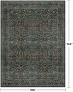 Washable Dark Green Rug for Living Room - Image 2