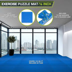 ProsourceFit Exercise Puzzle Mat ½-inch, EVA Interlocking Foam Floor Tiles - Image 2