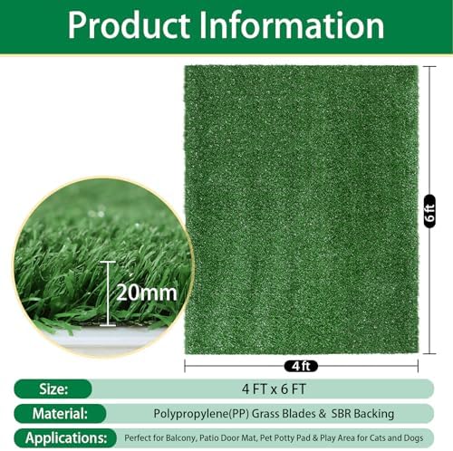 TOOKOO Artificial Grass Outdoor Rug - Image 3