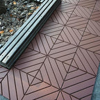 44 Pack Interlocking Deck Tiles, 12x12 Inch Modern Plastic Outdoor Flooring - Image 2