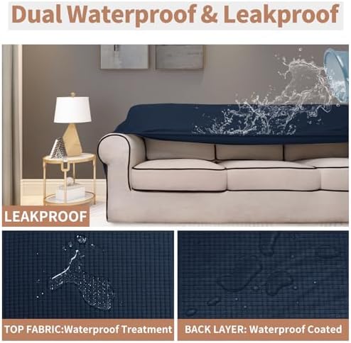 Easy-Going 100% Waterproof Chair Couch Cover, Stretch Jacquard Sofa Cover - Image 3
