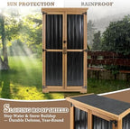 Outdoor Storage Cabinet with Shelves, Weatherproof Tool Shed - Image 6