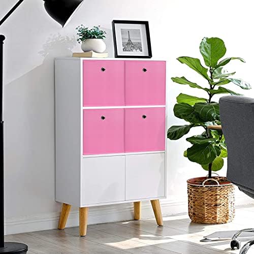 Foldable Storage Cubes Bins, 11 Inch Cloth Storage Cube Fabric Storage Box - Image 4