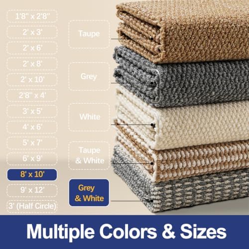 Faux Jute Area Rug 8'x10', Washable & Non-Slip - Image 7