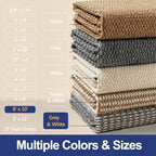 Faux Jute Area Rug 8'x10', Washable & Non-Slip - Image 7