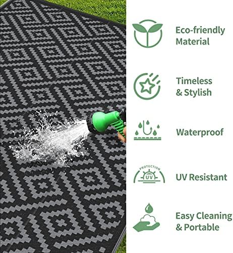 GENIMO Outdoor Rug, Waterproof Plastic Rugs 10'x20' - Image 6