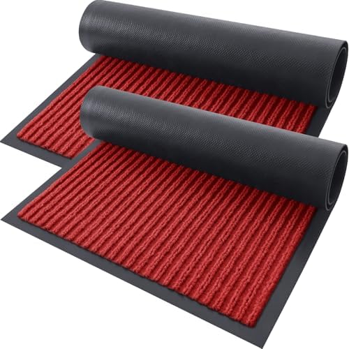 OLANLY 2-Pack Front Door Mats 29.5x17, Waterproof Heavy-Duty Doormats by OLANLY