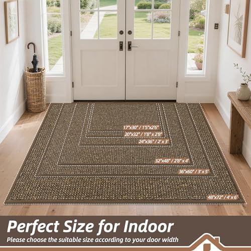 BEQHAUSE Dirt Trapper Door Mat 36" x 60", Non-Slip Washable Doormats - Image 2