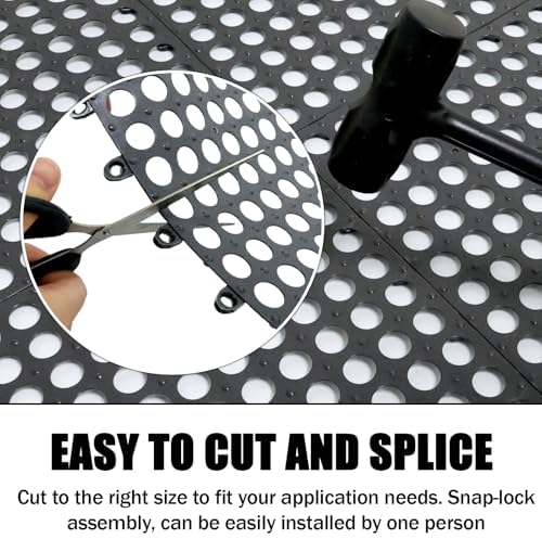 30Pcs Interlocking Drainage Floor Tiles, Modular Interlocking Floor Mats - Image 7