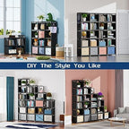 Mavivegue Book Shelf Cube Storage Organizer 20 Cubes DIY Metal Bookshelf - Image 3