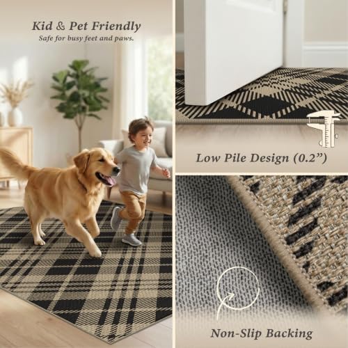JTJ Easy Jute 4x6 Diagonal Plaid Rug - Image 6