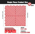 Jocoevol 12-Pcs Interlocking Tile, Non-Slip Heavy-Duty Polypropylene Splicing - Image 2