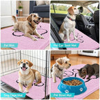 OLANLY Dog Door Mat for Muddy Paws 36x24, Paw Print Design Chenille Mud Mat - Image 7