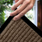 LuxUrux 2-Pack Striped Brown Door Mats - Image 4
