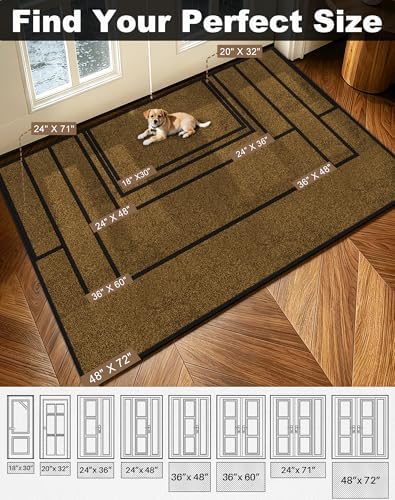 Mibao Super Absorbent Front Door Mat, Non-Slip Washable Indoor Doormats - Image 2